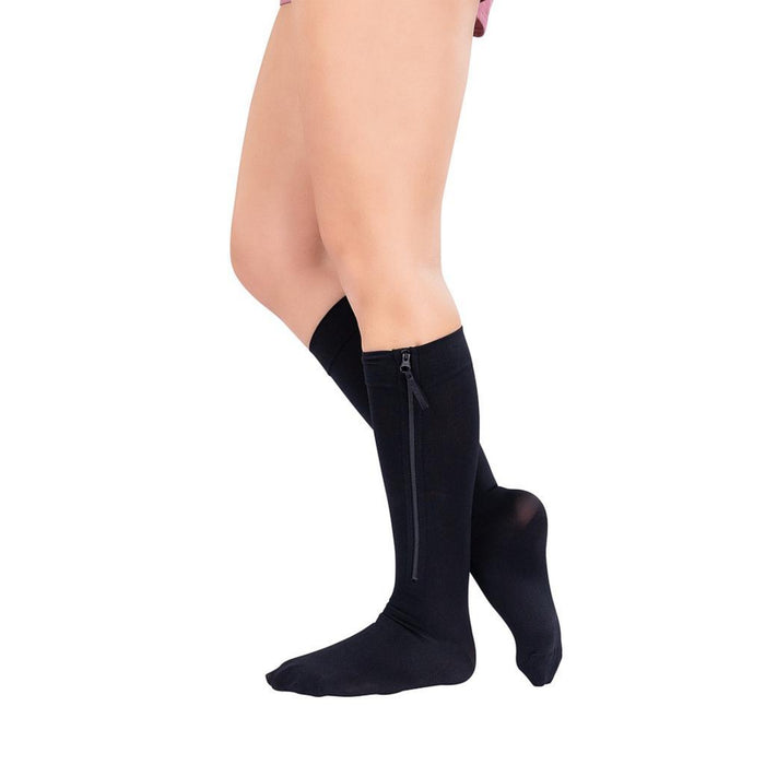 Vive Health Zippered Knee-High Compression Stockings