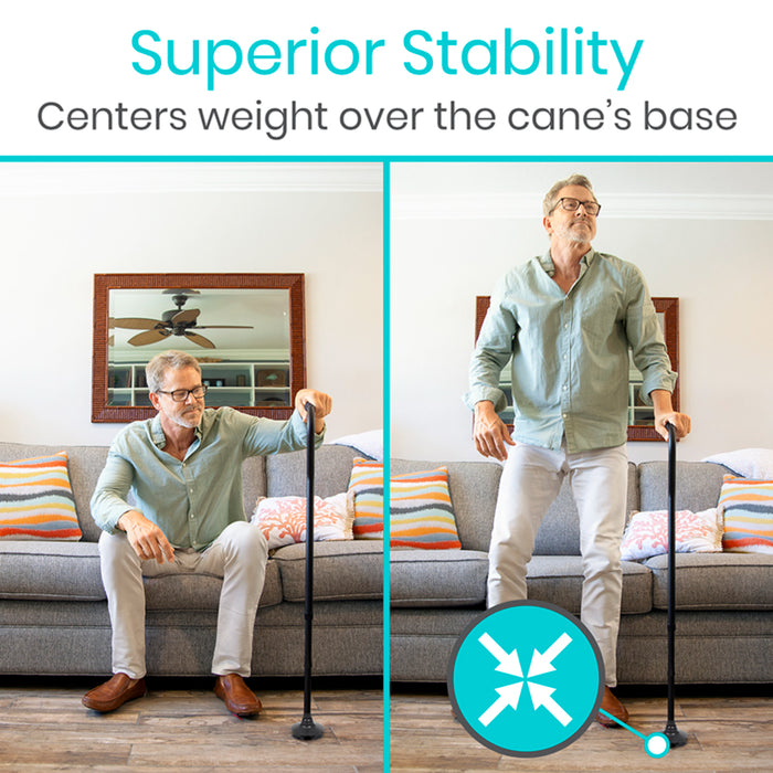 Vive Health Folding Offset Swivel Cane