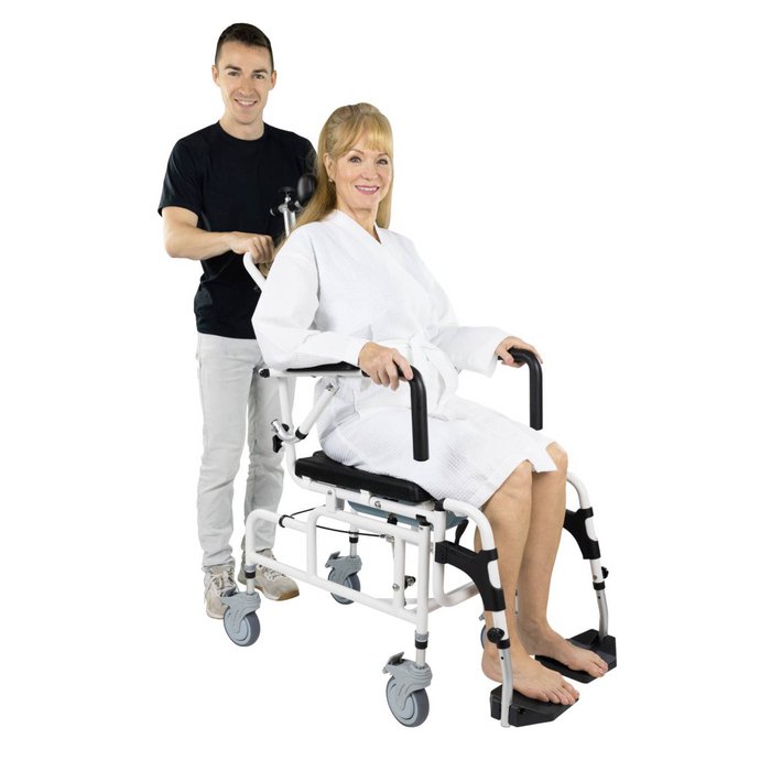 Vive Health Reclining Shower Commode Transport Chair