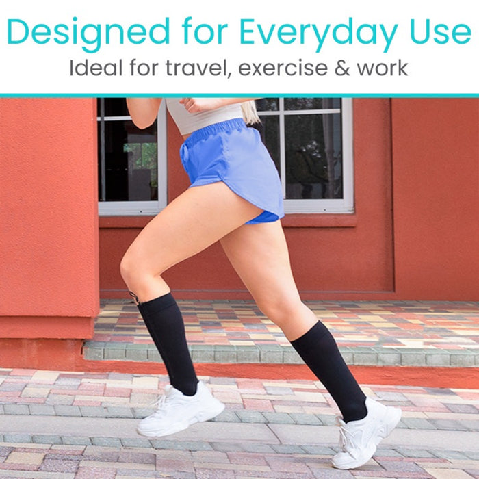 Vive Health Zippered Knee-High Compression Stockings