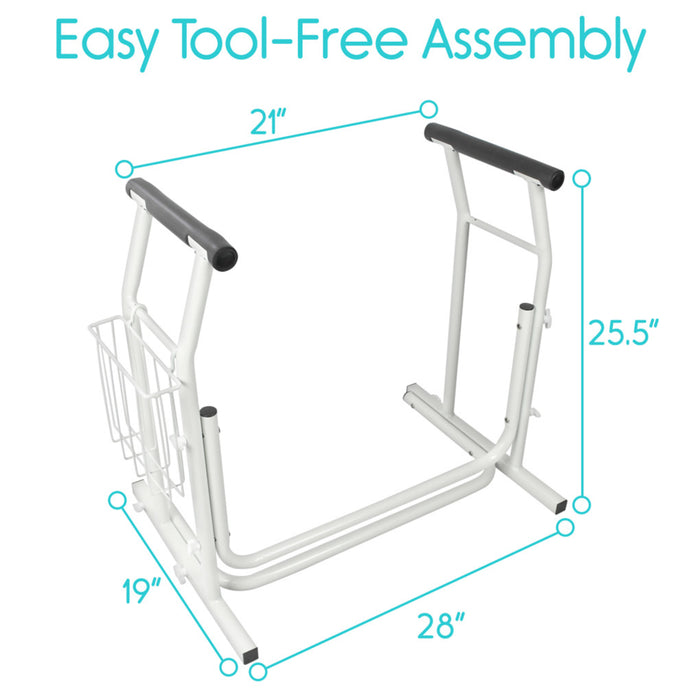 Vive Health Stand Alone Toilet Rail